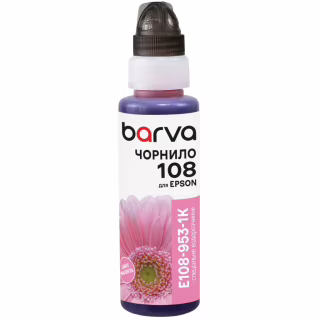 Чернила Barva Epson 108 100 мл, Light Magenta , флакон OneKey (1K) (E108-953-1K)