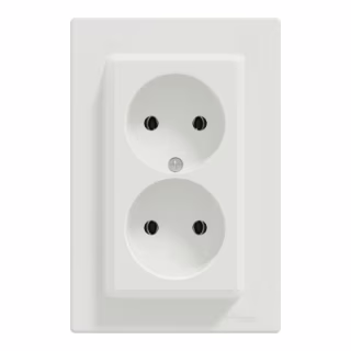 Розетка Schneider Electric ASFORA без заземлення подвійна біла (EPH9700121)