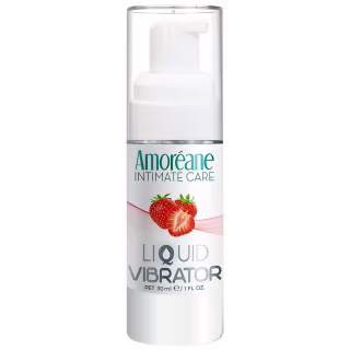 Интимный гель-смазка Amoreane Жидкий вибратор Strawberry с ароматом клубники 30 мл (8433345601007)