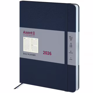 Еженедельник Axent датированный 2026 Grand Strong, 195х255, синий (8830-26-02-A)