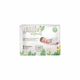 Подгузники Giggles Natural 1 Newborn 2-5 кг 40 шт (8680131206377)