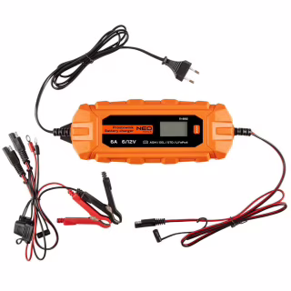 Зарядное устройство для автомобильного аккумулятора Neo Tools 6А/100Вт, 3-150Ач, для кислотних/AGM/GEL (11-892)