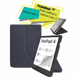 Чохол до електронної книги BeCover Ultra Slim Origami PocketBook 743G InkPad 4/InkPad Color 2/InkPad Color 3 (7.8") Deep Blue (713083)