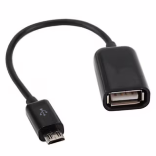 Перехідник OTG USB 2.0 AF to Micro 5P 0.16m Lapara (LA-UAFM-OTG black)