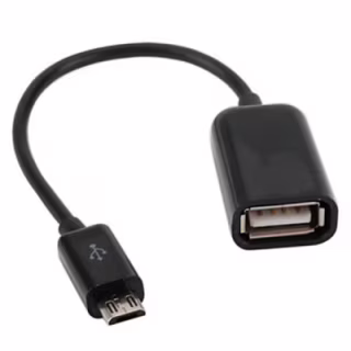 Переходник OTG USB 2.0 AF to Micro 5P 0.16m Lapara (LA-UAFM-OTG black)