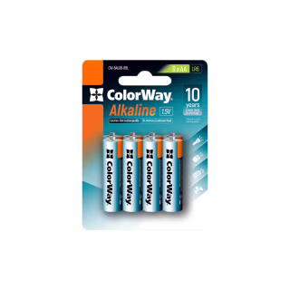 Батарейка ColorWay AA LR6 Alkaline Power (щелочные) * 8 blister (CW-BALR06-8BL)