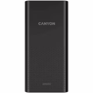 Батарея универсальная Canyon 20000mAh, Input 5V/2A, Output 5V/2.1A(Max), Black (CNE-CPB2001B)