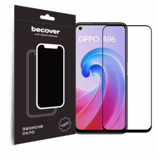 Стекло защитное BeCover Oppo A96 Black (709770)
