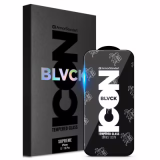 Скло захисне Armorstandart Supreme Black Icon Apple iPhone 17 / 16 Pro (ARM86399)