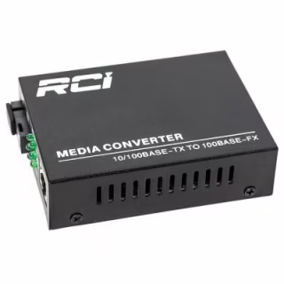 Медиаконвертер RCI 100M, 20km, SC, RJ45, Tx 1550nm, standart size metal case (RCI902W-FE-20-R)