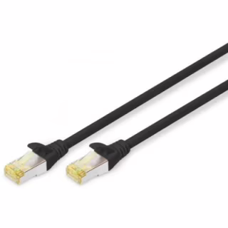 Патч-корд 2м CAT 6a S-FTP, AWG 26/7, Cu, LSZH, black Digitus (DK-1644-A-020/BL)