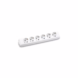 Колодка для удлинителя Panasonic X-tendia із заземленням 6 гнізд (WLTB04602GR-UA)