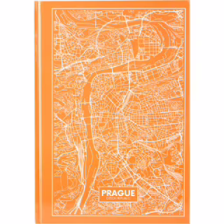 Канцелярская книга Axent Maps Prague А4 в твердой обложке 96 листов в клетку Персиков (8422-542-A)