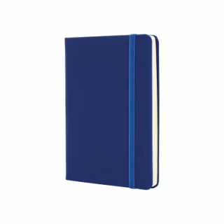 Книга записна Optima А6 SQUARE, тверда обкладинка, гумка, кремовий блок лінія, синій (O20386-02)