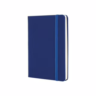 Книга записная Optima А6 SQUARE, твердая обложка, резинка, кремовый блок линия, синий (O20386-02)