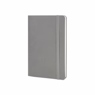 Книга записна Optima А5 VIVELLA, м’яка обкладинка, гумка, білий блок лінія, сірий (O27104-10)