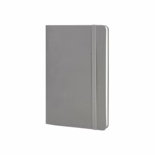 Книга записная Optima А5 VIVELLA, мягкая обложка, резинка, белый блок линия, серый (O27104-10)