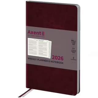 Тижневик Axent датований 2026 Partner City Soft 125х195, коричневий (8521-26-05-A)