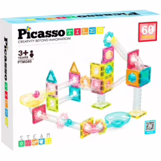 Конструктор Picasso магнітний Tiles Mini Diamond Marble Run Track Set 60 деталей (817338028299)