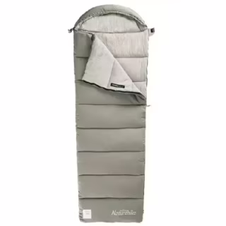 Спальный мешок Naturehike з капюшоном із мішком для зберігання M300 CNK2350WS023, зелений, лівий (6927595776018)