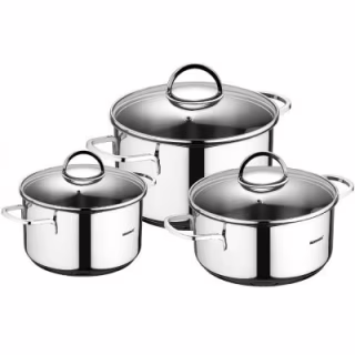 Набір посуду Bergner Classic 1.7 л, 2.3 л, 3.3 л 6 предметів (BG-6284)