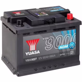 Акумулятор автомобільний Yuasa 12V 60Ah AGM Start Stop Plus Battery (YBX9027)