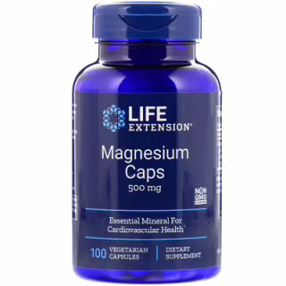 Минералы Life Extension Магний, Magnesium, 500 мг, 100 вегетарианских капсул (LEX-14591)