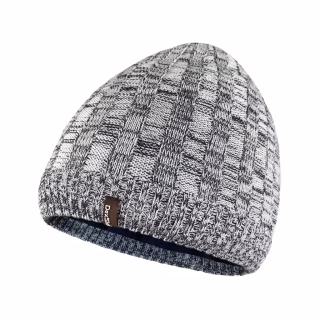 Водонепроницаемая шапка Dexshell Heathered Rib Knit Beanie Onesize 56-58 см біло-сіра (DH32405MBL)
