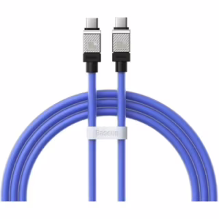 Дата кабель USB-C to USB-C 1.0m CoolPlay Fast Charging 100W blue Baseus (CAKW000203)