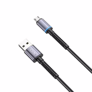 Дата кабель USB 2.0 AM to Micro 5P 1.0m 2.4A black XO (NB215-M-BK)