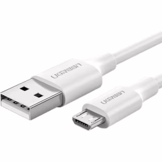 Дата кабель USB 2.0 AM to Micro 5P 0.5m 2A US289 white Ugreen (60140)
