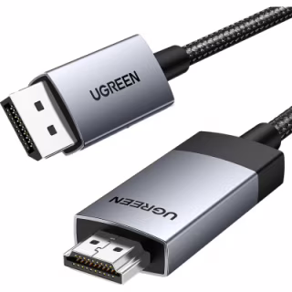 Кабель мультимедийный DisplayPort M to HDMI M 1.0m V2.0 4K60Hz DP119 black Ugreen (15773)