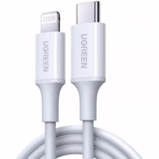 Дата кабель USB-C to Lightning 1.0m 3A US171 white Ugreen (10493)