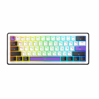 Клавіатура Hator Hellyberry HK60 Mechanical Linear RGB Wireless/Bluetooth/USB UA White/Violet (HK60_wireless)