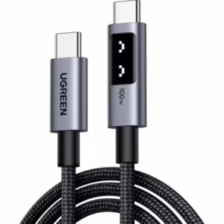 Дата кабель USB-C to USB-C 1.0m PD 100W display L509 black Ugreen (35501)