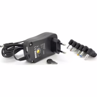 Блок живлення мережевий Voltronic 30W Universal, Output 3V-12V, 2.35*0.75/ 3.0*1.1/3.5*1.35/4.0*1.7 /5.5*2.1/5.5*2.5 (13056 / YT-UPS30W)
