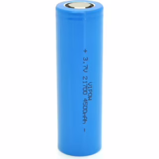 Аккумулятор 21700 4500mAh, 3.7V, Blue, FlatTop Vipow (ICR21700-4500mAhFT / 31079)