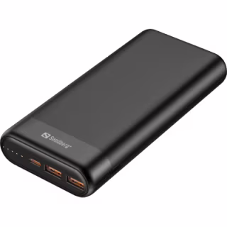 Батарея универсальная Sandberg 20000mAh, PD/65W, QC/3.0, Always-ON-Mode, +cable 100W (420-62)