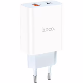 Зарядное устройство HOCO C97A 1xUSB-C PD20W + 1xUSB QC3.0 White (6931474766076)