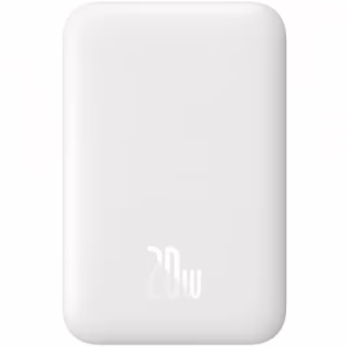 Батарея универсальная Baseus Magnetic Wireless Mini Air 6000mAh 20W PD, QC, Qi-15W, White (6932172641429)