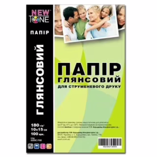 Фотобумага NewTone 10x15, 180г/m кв, Glossy, 100c (G180.F100N)