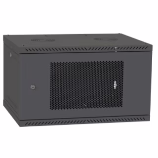 Шкаф настенный Ipcom 4U, 600*350, перфорация, RAL9005 (СН-4U-060х035-ДП-9005)
