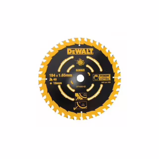 Диск пильный DeWALT EXTREME , 184 х 16 мм, 40 z, ATB, 18 град, универсальное применение (DT10303)