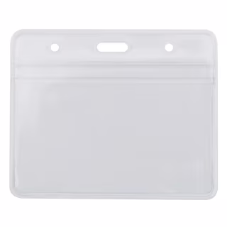 Бейдж Optima горизонтальный замок zip lock PVC, 108х70 мм (O45611)