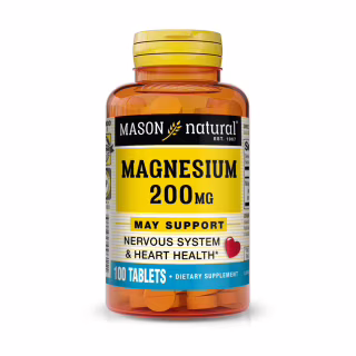 Мінерали Mason Natural Магній, 200 мг, Magnesium, 100 таблеток (MAV09611)