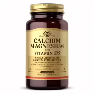 Витаминно-минеральный комплекс Solgar Кальций Магний + Витамин D3, Calcium Magnesium with Vitamin D3, 150 табле (SOL-00518)
