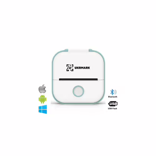 Принтер чеків UKRMARK P02GN Bluetooth, біло-зелений (900912)
