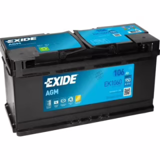 Аккумулятор автомобильный EXIDE START-STOP AGM 106Ah (950EN) (EK1060)