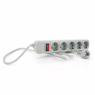 Мережевий фільтр живлення Merlion 5 розеток, 10м, grey (G5100)
