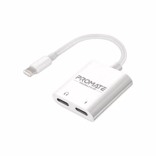 Адаптер Lightning to Lightning 12W + Lightning audio Promate (medialink-i2i)
